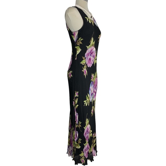 American Angel Gorgeous Black and Purple Floral Printed Maxi Dress Size … - Picture 13 of 16